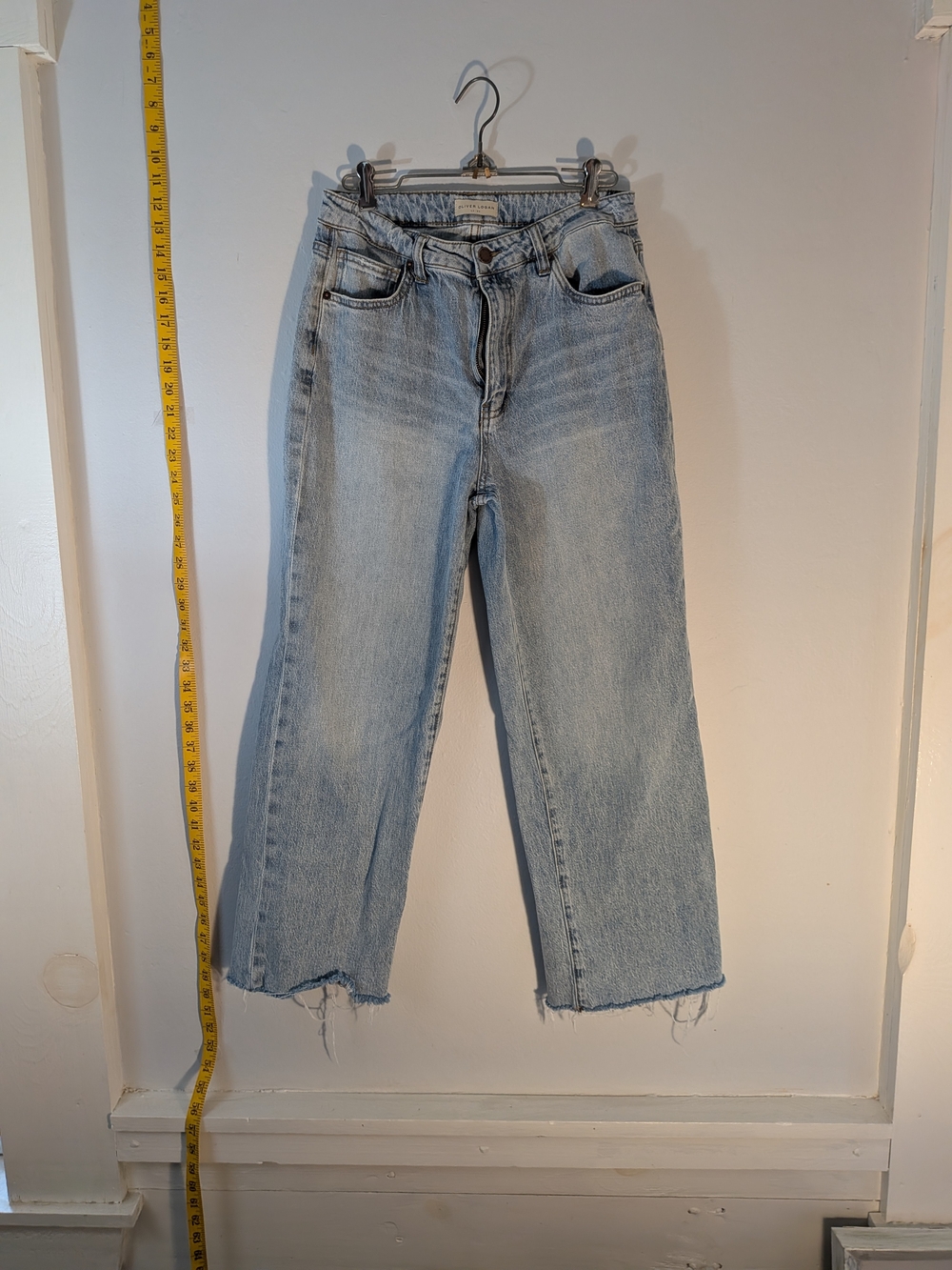 Oliver Logan Light Blue Wide-Leg Crop Jeans